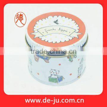 Wholesale colorful printing round luxury candle tin box