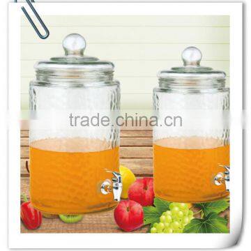 Transparent Glass Beverage Jar With Metal Stand photo-3
