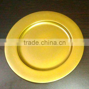 Gold Color Metal Charger Plate for Wedding & Decoration, Cheap Charger Platter for Christmas Festival photo-3