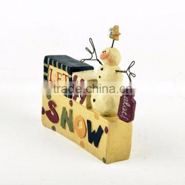 Custom Christmas Resin Small Snowman Figurine Wholesale photo-3