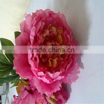 SJ20170052 Artificial Pink Fabric Peony Flower for Indoor Decoration photo-2