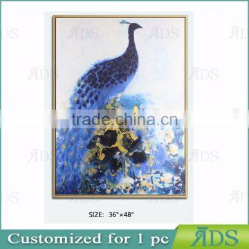 Best Price And High Quality Handmade/Handpainted Peacock Oil Painting on Canvas