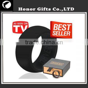 Food Grade Eco-friendly Wedding Men's Black Silicone Rings photo-2