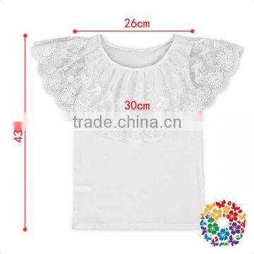 Vintage Girls White Floral Lace Singlet Big Neck Long Lace Tank Top photo-6