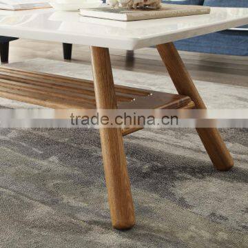 Modern Mdf Wood Coffee Table With Wood Leg High Quality Sofa Table Wooden Tea Table Design photo-2