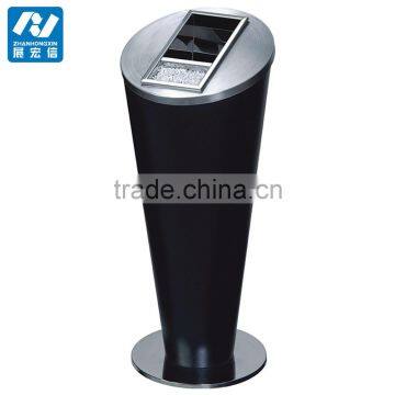 Stainless Steel and Wooden Ashtray Bin for Hotel Lobby photo-6