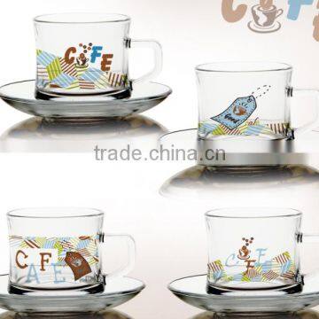 4oz 6oz 8oz Caffe Latte Espresso Cappuccino Glass Mug Set photo-3