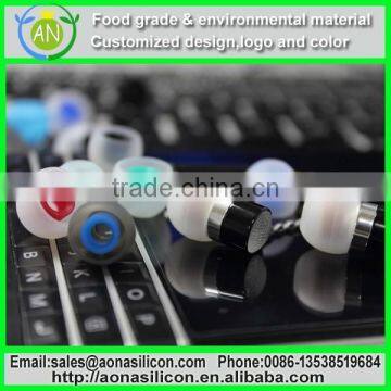 Food Grade Silicone Material in Ear Headphone Round Case for Mobile,MP3 photo-3