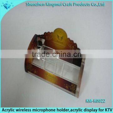 Acrylic wireless microphone holder for KTV