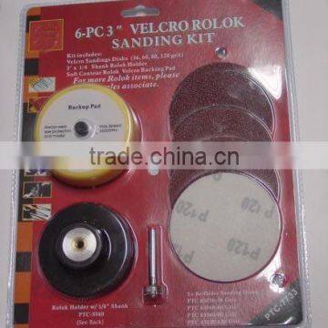 6-pc 3" Rolok Sanding Kit