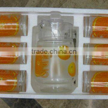 JK036 7pcs Glass Drinking Set With Deco photo-4