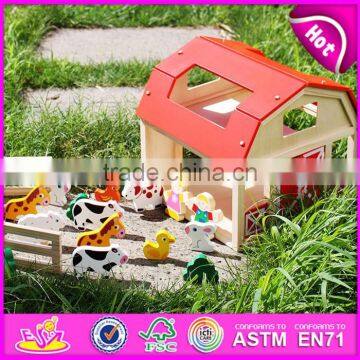 Hot sale educational children wooden farm toys W06A156-S