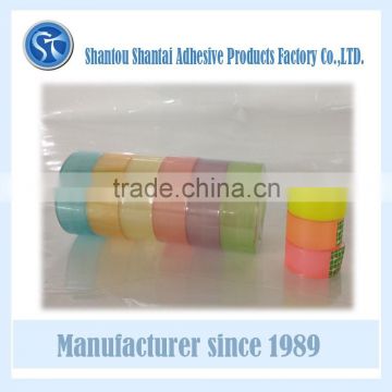 super transparent bopp color stationery tapes