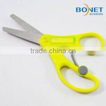 SSC0025 5" School Yellow Transparent Stationery Children Scissors With Name Card photo-3