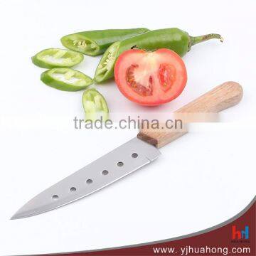 Wooden Handle Stainless Steel Kitchen Knives,sashimi Knives,petty Knives With 6 Holes photo-4