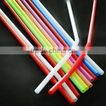 multi-coloured extra long bendable drinking straw