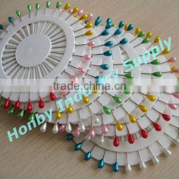 Wholesale 55mm pearl colors teardrop plastic corsage pin