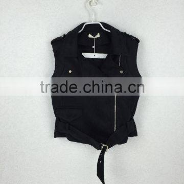 Custom Design Premium Quality Trendy Women Black Short Vest photo-3