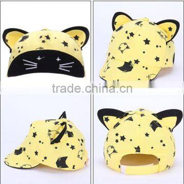 Heat Transfer Printing Kid Baseball Caps With Ears Children Hats photo-4