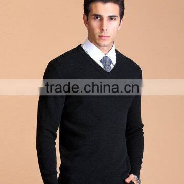 Winter Machine Knitting Wool Yarn for V-neck Men Pullover Knitting Wool ,high Quality Knitting Wool Yarn Men Pullover Sweater photo-3