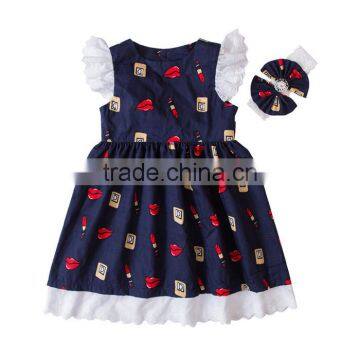 Wholesale Fashion Baby Girls Vintage Floral Dress Boutique Kids Flower Cotton Ruffle Summer Dresses Frocks Designs photo-2