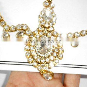 MATHAPATTI DAMINI TIKA BINDI GOLD TONE CRYSTAL Hair Accessory photo-3