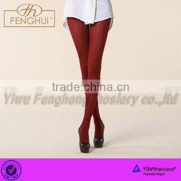 Wholesale Wearing Women Red Thick Pantyhose photo-2