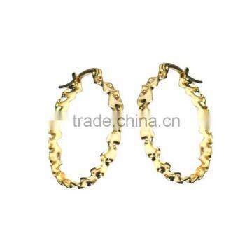 Stylish Micron Gold Plated Hoop Earrings