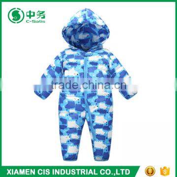 Custom Design Children Boutique Clothing Long Sleeve Baby Winter Print Romper photo-3