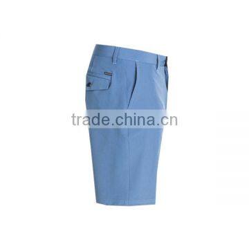 Blue Solid Color Cotton Polyester Casual Shorts for Men photo-4