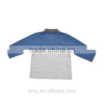 Baby Boy Contrast Color Plain Polo T-shirts Children Clothes Set photo-4