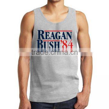 Latest Fashion Design Custom Printing 100% Cotton Bodybuilding Stringer Wholesale Mens Tank Top photo-4