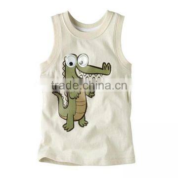 Fashion Design Custom Embroidery Wholesale Cheap 100 Cotton Kids Tank Top photo-2