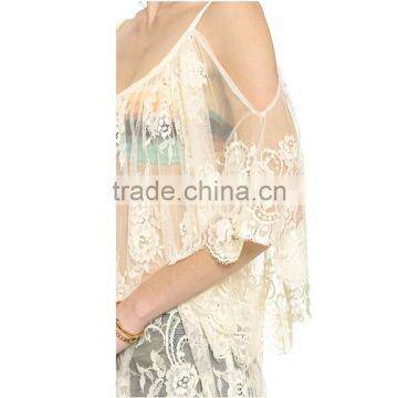 Walson Beach Sexy Strapless Lace Dress Perspective Smock Dress photo-4