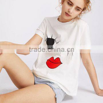 Wink Digital Printing Cute t Shirt Wholesale Cotton Clothes for Women photo-4