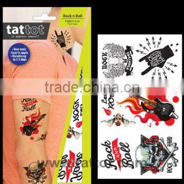 Color Adult Temporary Tattoo Rock n Roll fashion tattoos