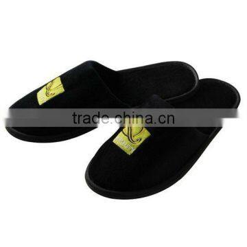 High end closed toe hotel velvet disposable slipper