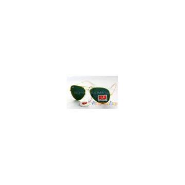 Ray-Ban RB3026-140mm Aviator Green Lens Gold Frame