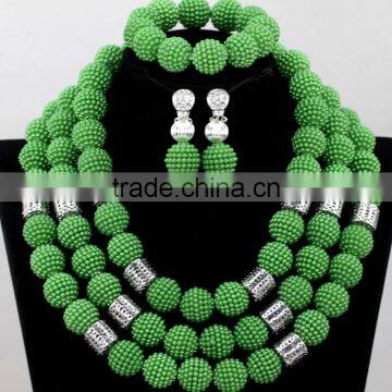 Plastic Necklace Nigerian Wedding Earrings African Bangles Jewelry Sets photo-2