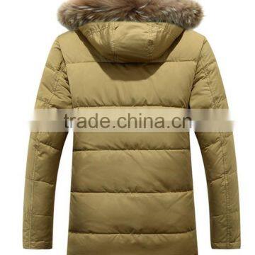 2016 Custom Fur Hood Hollow-cotton Padded Woodland Men Winter Jacket