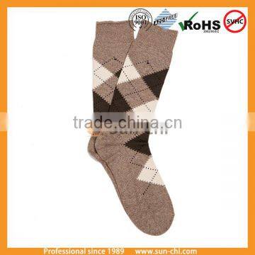 New Arrival Infant Socks Classic Grid Diamond Pattern Cotton Boys Knitted Socks for Kids Wear Sc40825-36 photo-3