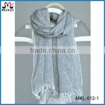 Men and women's fashion long plain color scarf