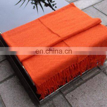 Orange Alpaca Blanket Throw