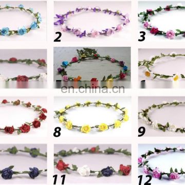 Boho ladies floral flower festival wedding garland flower crown headband FH1509