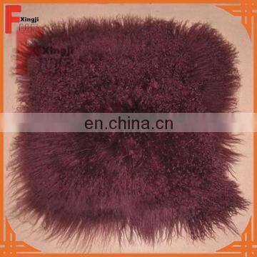 Natural Color Top Quality Fur Mongolian Lamb Fur Cushion photo-4