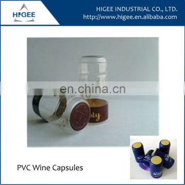 PVC heat shrinkable film Wine capsule,pvc sweet red wine bottle capsule