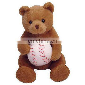 Best sell plush stuffed bear with ball toy 2016 Baby bear toy B 3304 China plush toy manufacturer