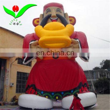 Indoor and outdoor inflatable God of Fortune wealth cartoon with led light for sale