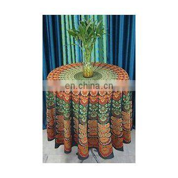 Indian Round Mandala Elephant Wall Hanging Beach Throw Yoga Mat Towel