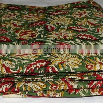 Indian Natural Hand Block Printed Fabric Handmade Cotton Sanganeri Print photo-4